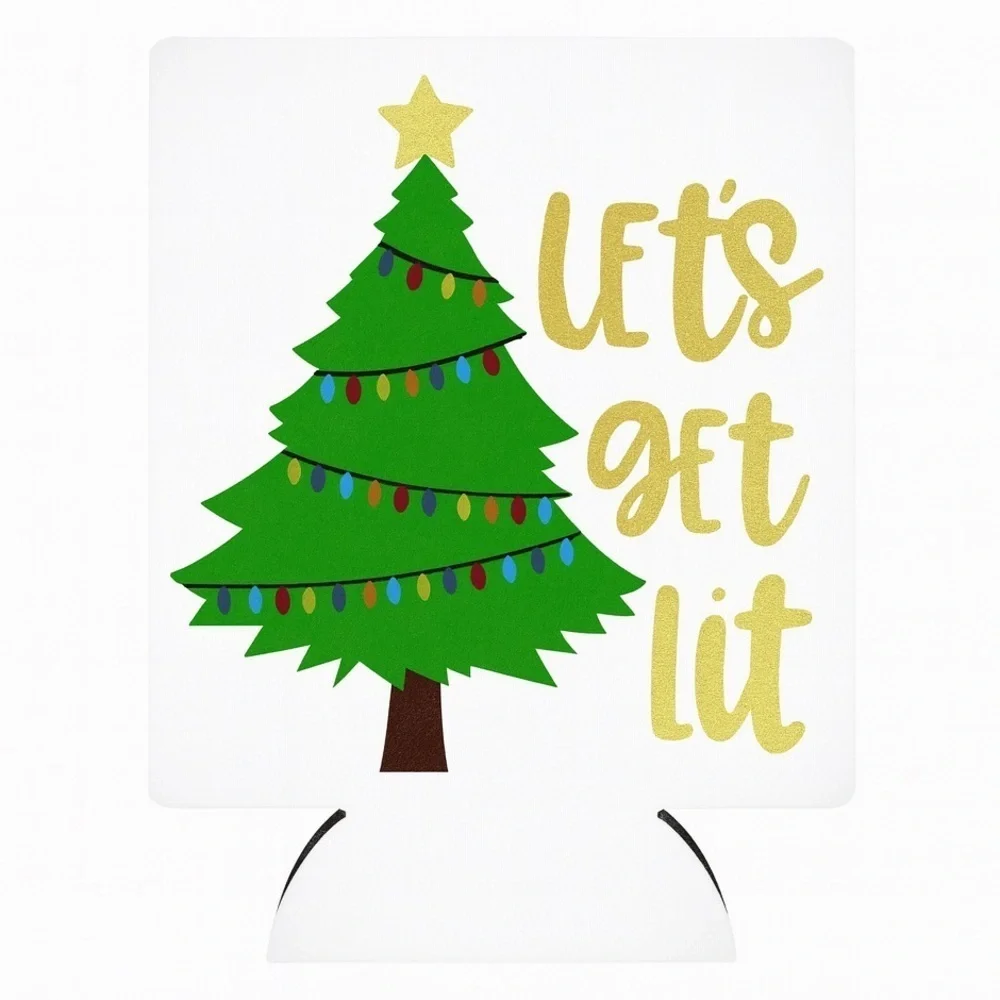 Christmas Tree Koozie Let’s Get Lit